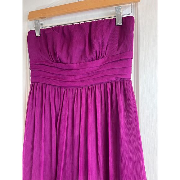 J Crew Women's Strapless Silk Empire Waist Dress Style 97895 Size 0 Petite - Picture 2 of 11